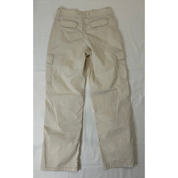 Hollister women's Wide Leg Tan Cargo Pant Mid Rise Size 26 - Picture 3 of 3